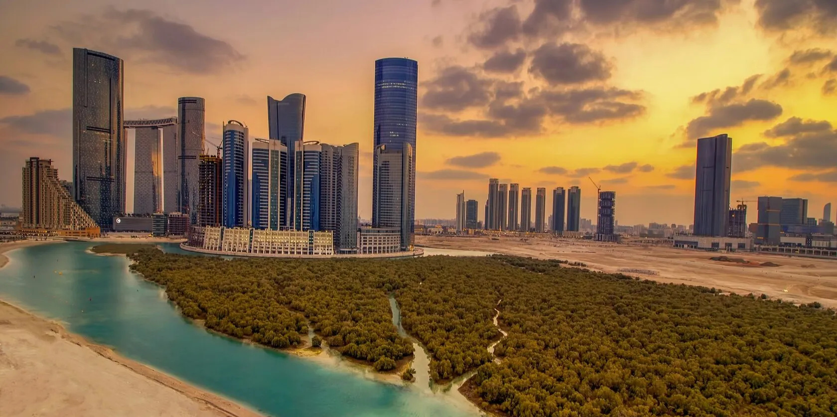Mangrove Place tower waterfront perspective Al Reem Island Abu Dhabi community