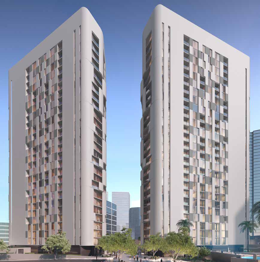 Meera Shams Abu Dhabi facade view featuring stylish architecture and waterfront community lifestyle