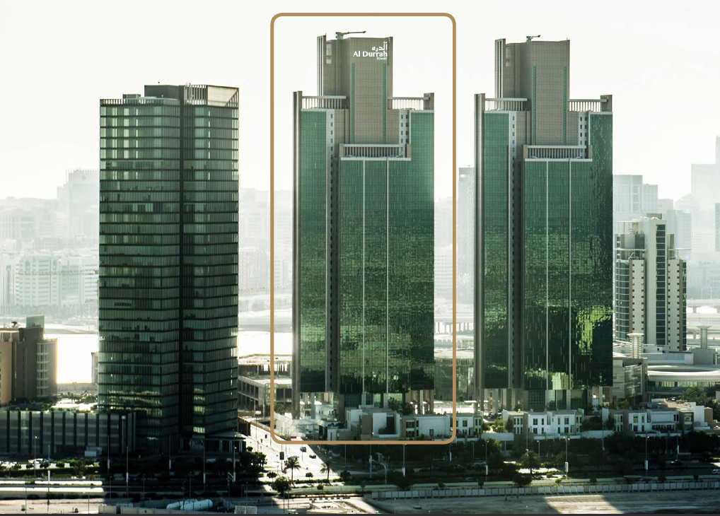 Al Durrah Tower Marina Square Al Reem Island luxury waterfront residential tower with modern architecture overlooking the marina and city skyline.